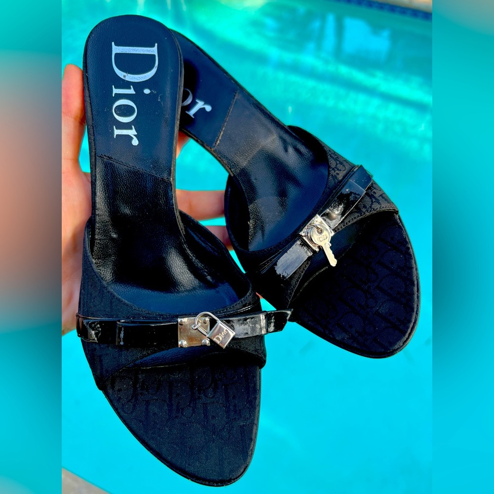 Vintage Dior Black Kitten Heels